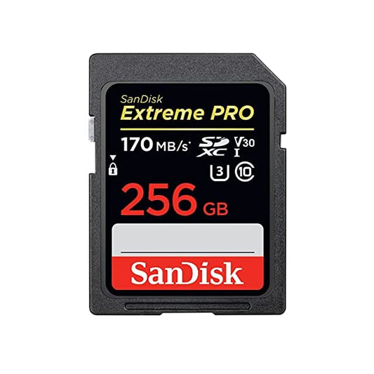 SanDisk Extreme Pro SDHC,256GB, U3, C10, UHS-I, 4K Video, 170MB/s R, 90MB/s W