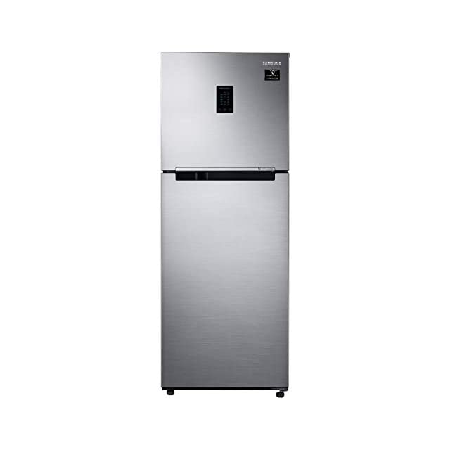 Samsung 324 L 2 Star Inverter Frost-Free Double Door Refrigerator (RT34T4542S9/HL, Refined Inox, Convertible)