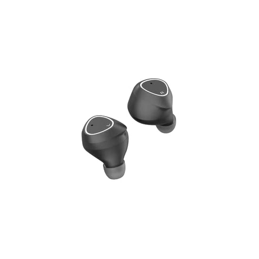 Croma Metallic Touch Control Truly Wireless Earbuds Bluetooth 5.0 with Mic Upto 15 Hrs Playback, Google and Siri Voice Assistant Function, Waterproof Design (CREEH2006sBTEB, Black)
