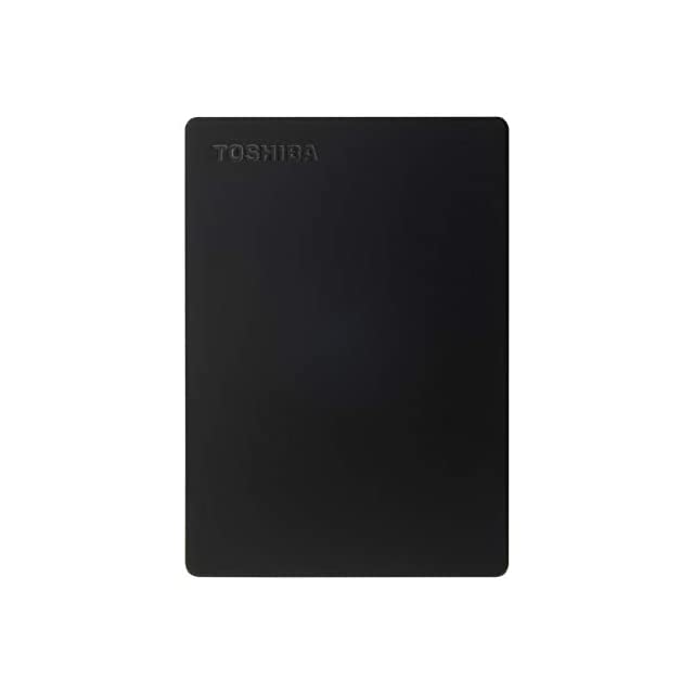 Toshiba Canvio Slim 2TB Portable External HDD - USB 3.0 for PC Laptop Windows and Mac, 3 Years Warranty, External Hard Drive - Black