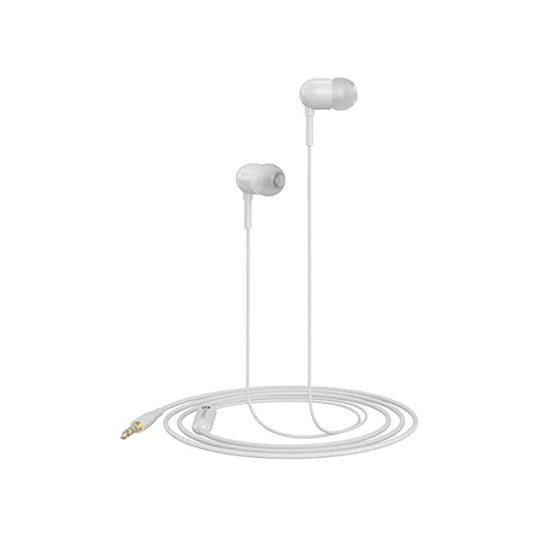 Portronics Conch 50 in-Ear Wired Earphone with Mic, 3.5mm Audio Jack(White)