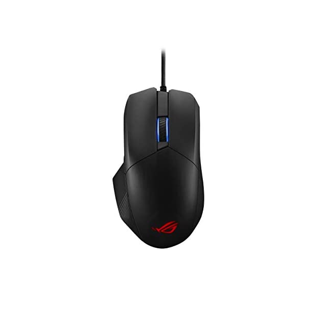 ASUS ROG Chakram Core Gaming Mouse (programmable Joystick, 16000 dpi Sensor, Push-fit Switch sockets Design, Adjustable Weight, Stealth Button, Instant Screenshot, Aura Sync Lighting)-Black