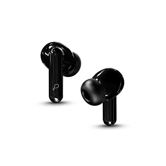 Pebble Buds Pro True Wireless Earpods with Noise Cancellation (ENC), Ultra Low Latency Gaming Mode, Quad Mics (4 Mic), Smart-Pause | 20 Hours Playtime | Extra bass Earbuds | Black