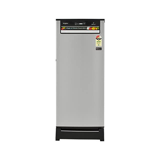 Whirlpool 200 L 3 Star ( 2019 ) Direct Cool Single Door Refrigerator(215 VITAMAGIC PRO ROY 3S, Alpha Steel, Base Stand with Drawer)