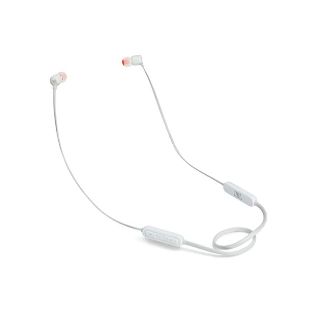 JBL Tune 110BT by Harman Pure Bass in-Ear Wireless Headphone with Quick Charging and Voice Assistant (White)