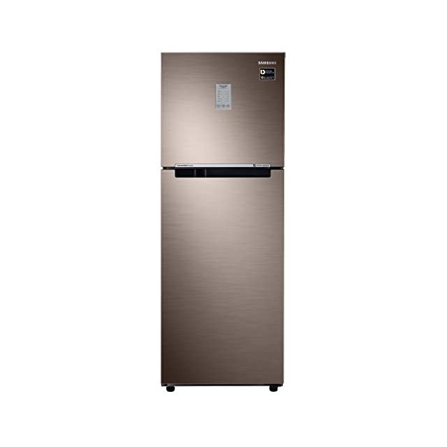 Samsung 253 L 2 Star Inverter Frost-Free Double Door Refrigerator (RT28T3722DX/HL, Luxe Brown, Convertible)