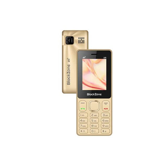 BlackZone XR 4G keypad Mobile Phone with Dual Sim, 3000 mah Big Battery & 2.4" Screen Display (XRGOLD)