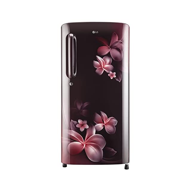 LG 190L 3 Star Direct-Cool Single Door Refrigerator (GL-B201ASPD, Scarlet Plumeria, Fastest Ice Making)