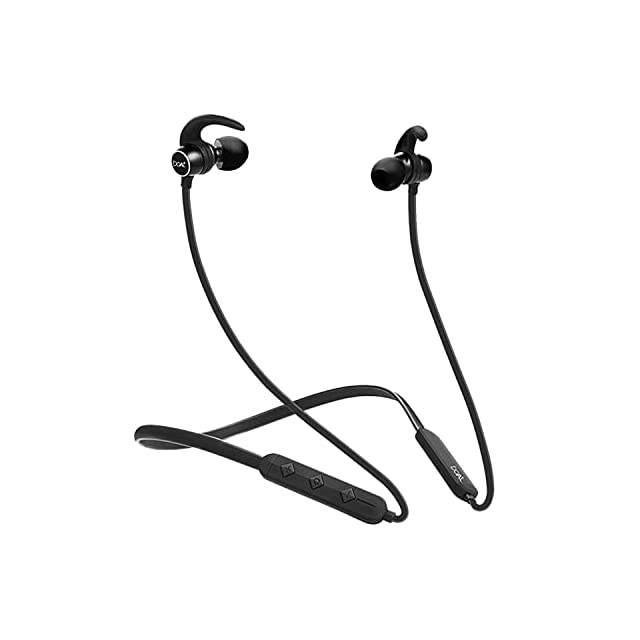 boAt Rockerz 255 with Upto 8 Hours Playback, Secure Fit, IPX5, Magnetic Earbuds, and Voice Assistant v5.0 Bluetooth Wireless in Ear Earphones with Mic (Active Black)