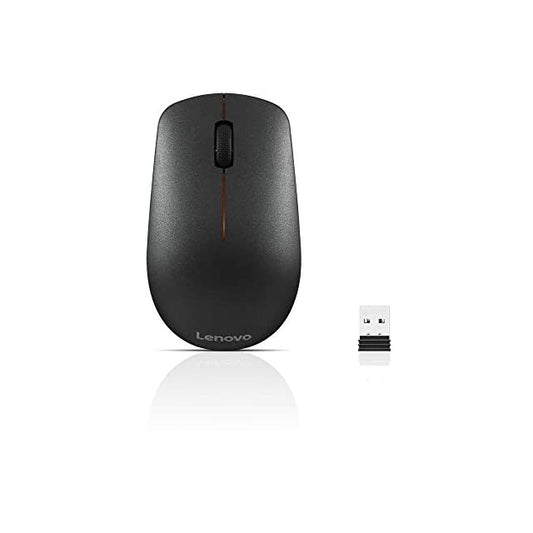 Lenovo 400 Wireless Mouse, 1200DPI Optical Sensor, 2.4GHz Wireless Nano USB, 3-Button (Left,Right,Scroll) Upto 8M Left/Right & 100K Scroll clicks & 1yr Battery, Ambidextrous, Ergonomic GY50R91293