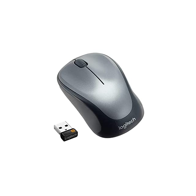 Logitech M235 Wireless Mouse, 2.4 GHz with USB Unifying Receiver, 1000 DPI Optical Tracking, 12 Month Life Battery, Compatible with Windows, Mac, Chromebook/PC/Laptop - Black/Grey