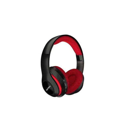 Intex Roar 301 Over Ear Wireless Headphones with Mic (Flame Red)