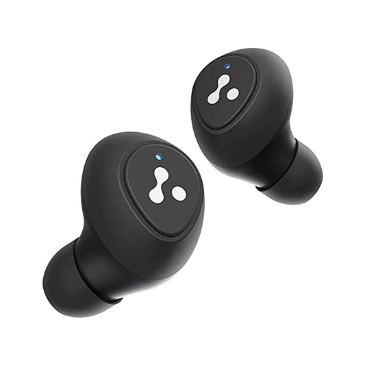 Ambrane Dots Slay True Wireless Earbuds with 38hrs Playtime, Made in India, Boosted Bass, Bluetooth V5.1, IPX4 Water Resistant, Voice Assistant, Built-in Mic & Controls (Black)