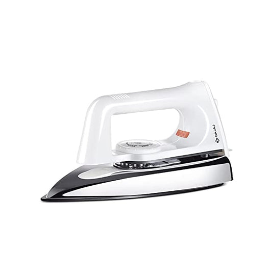 Bajaj Popular Plus 750W Dry Iron with Advance Soleplate and Anti-Bacterial German Coating Technology, White