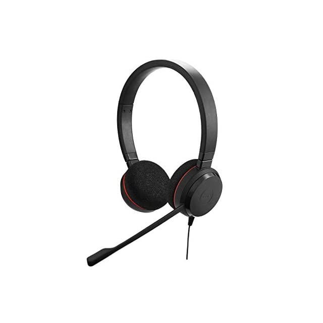 Jabra Evolve 100-55900000-99 20 UC Wired On Ear Headset with Mic (Black)