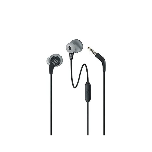 JBL Endurance Run, Sports in Ear Wired Earphones with Mic, Sweatproof, Flexsoft eartips, Magnetic Earbuds, Fliphook & TwistLock Technology with Voice Assistant Support for Mobiles (Black)