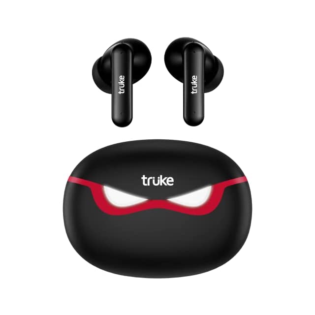 truke Buds BTG3 True Wireless Earbuds with AI-Powered Noise Cancellation | Auto Play/Pause | 55ms Low Latency | Gaming Core Chipset | 48hrs Playtime | Gaming Characterized Design| Bluetooth 5.1 | IPX4