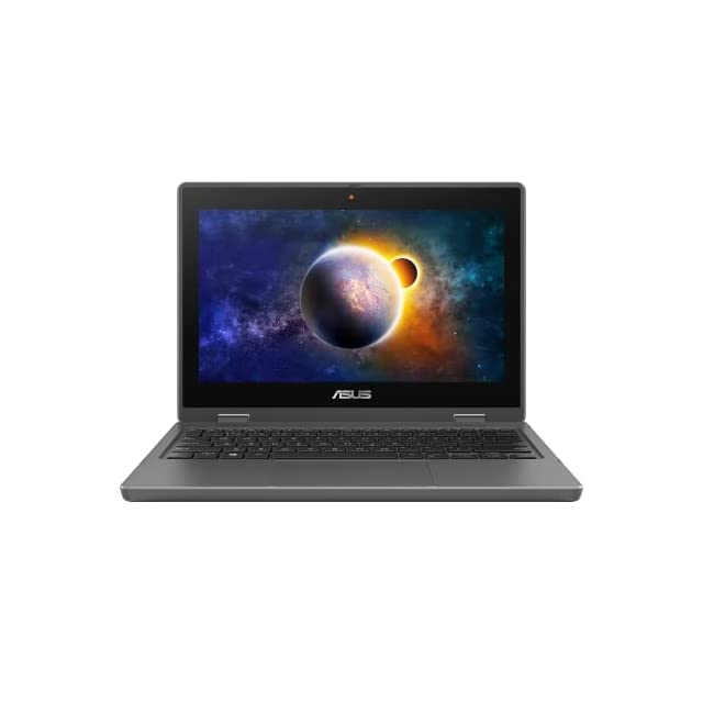 ASUS BR1100 Notebook 12 (2022), 11.6-inch HD, Touch Screen, Intel Celeron N4500, (4GB RAM/128GB M.2 NVMe PCIe/Integrated Graphics/Windows 11 Home/Star Grey/1.40 Kg), BR1100FKA-BP1104W, Gray