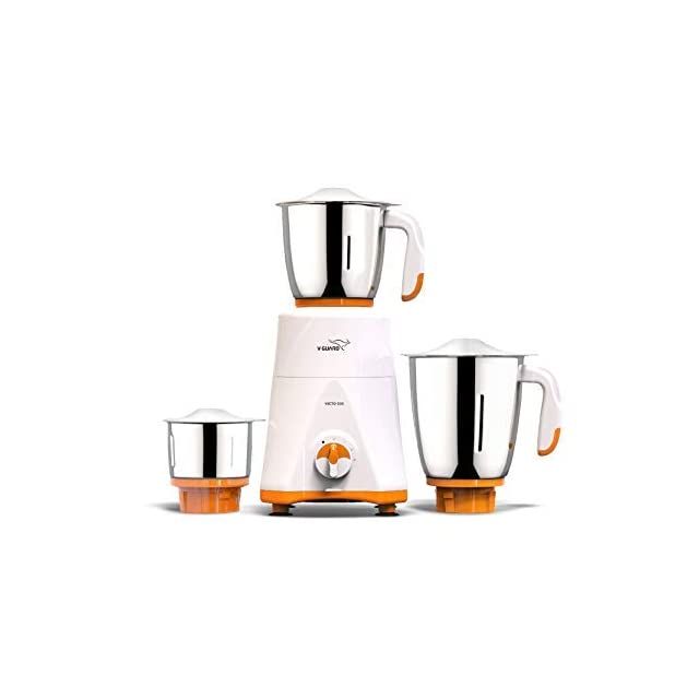V-Guard Victo 550W Mixer Grinder with 3 Jars; 100% Copper Winding Motor