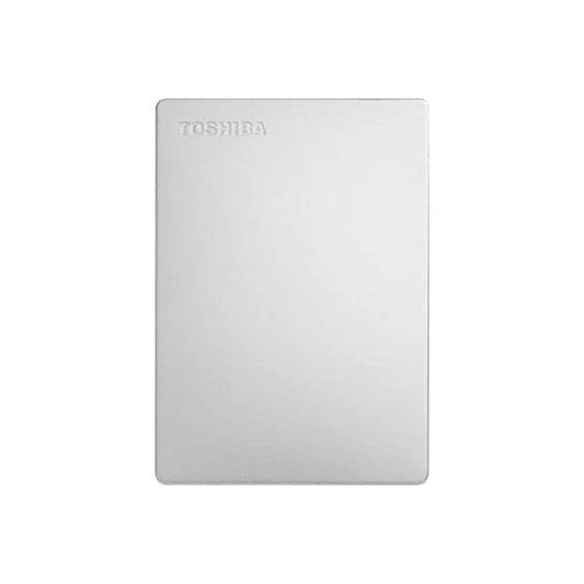 Toshiba Canvio Slim 1TB Portable External HDD - USB 3.0 for PC Laptop Windows and Mac, 3 Years Warranty, External Hard Drive - Silver