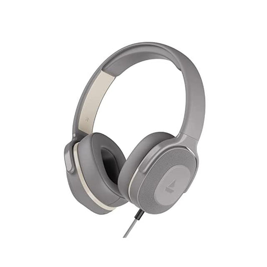 boAt BassHeads 950v2 Wired Over Ear Headphones with 40mm Audio Drivers, Soft Ear-Cushion, Lightweight Build, 3.5mm Jack and with mic(Warm Grey)