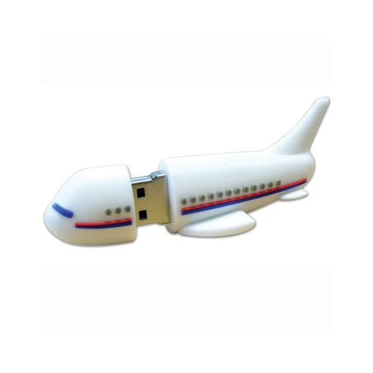 Microware 16GB Aeroplane Shape USB 2.0 Flash Drive (White)