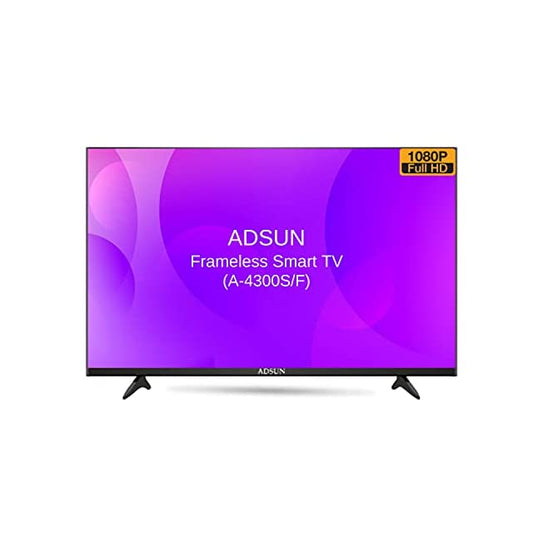 ADSUN 109 cm (43 Inches) Full HD Smart LED TV A-4300S/F (Black) (2021 Model)