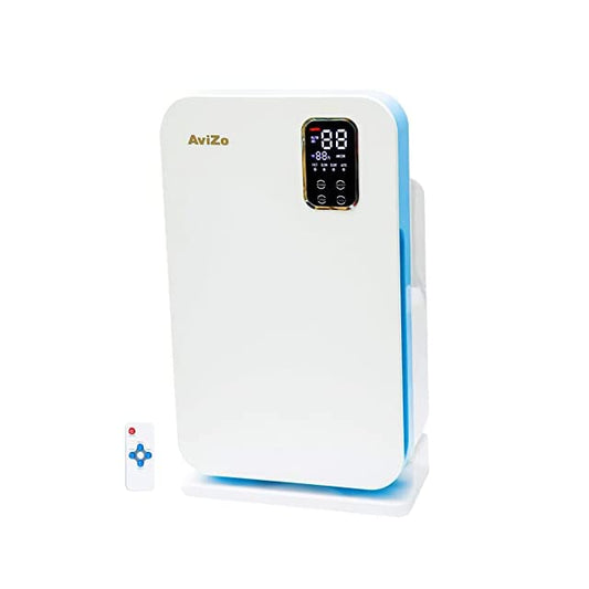 AviZo air purifier with Virus protection, Premium true HEPA filter Automatically removes 99.97% of pollutants as small as 0.1 microns (PM 0.1), Stops secondary pollution using advance Japanese Technology (A1606)