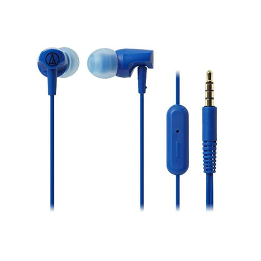 Audio-Technica SonicFuel ATH-CLR100iSBL in-Ear Headphones with Mic (Blue)