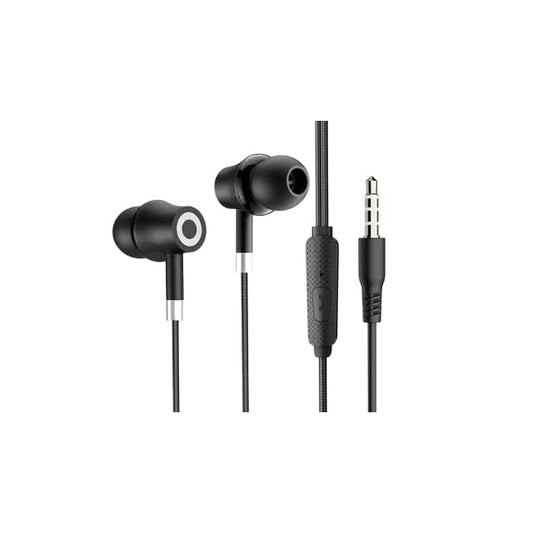 Intex Thunder 82 Wired in Ear Earphone with Mic & 3.5mm Universal Jack (Black)