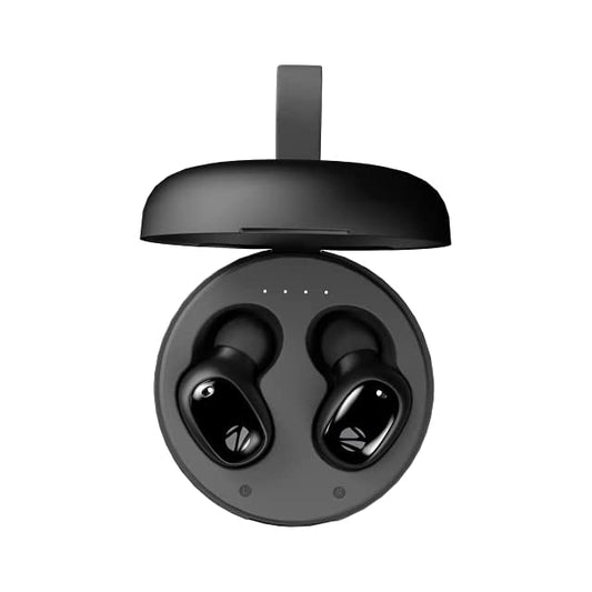 Zebronics Zeb-Sound Bomb 1 TWS Earbuds with BT5.0, Up to 12H Playback, Touch Controls, Voice Assistant, Splash Proof with Type C Portable Charging Case (Black)