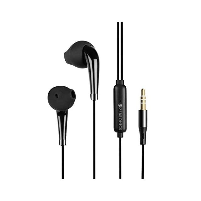 Zebronics Zeb-Calyx Wired in Ear Earphones with Mic (Black)