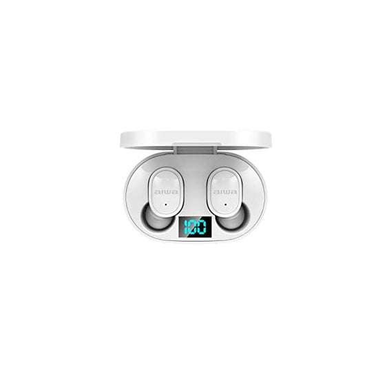 Aiwa AT-X80E Bluetooth Truly Wireless in Ear Earbuds with Mic (White)