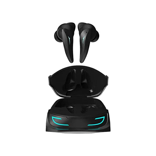 Wings Phantom 500 Wireless Gaming Earbuds,TWS Headphones with LED Battery Indicator, 40ms Low Latency, Bluetooth 5.1, 30 Hours Playtime, ENC, 10mm Speaker Size (Black TWS)