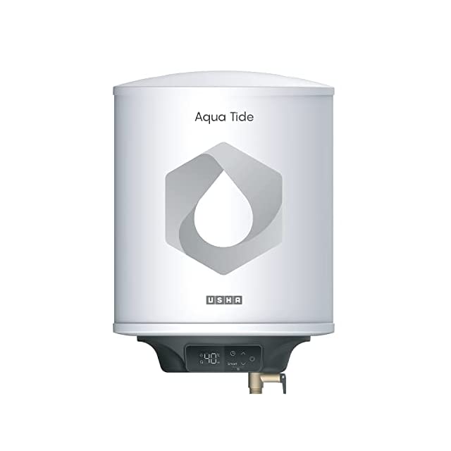 Usha Aqua Tide 15 Litre 5 Star Digital Storage Water Heater (White)