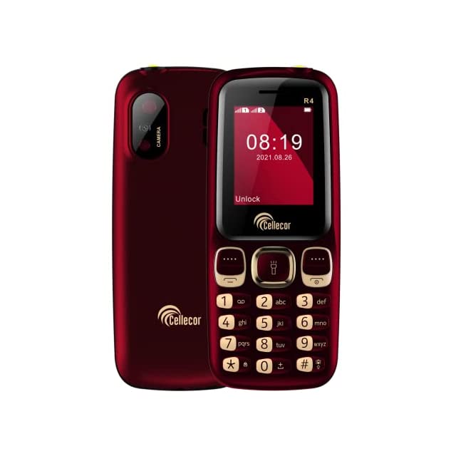 Cellecor R4 Dual Sim Feature Phone 1000 mAH Battery with Torch Light, Wireless FM and Rear Camera (1.8" Display)