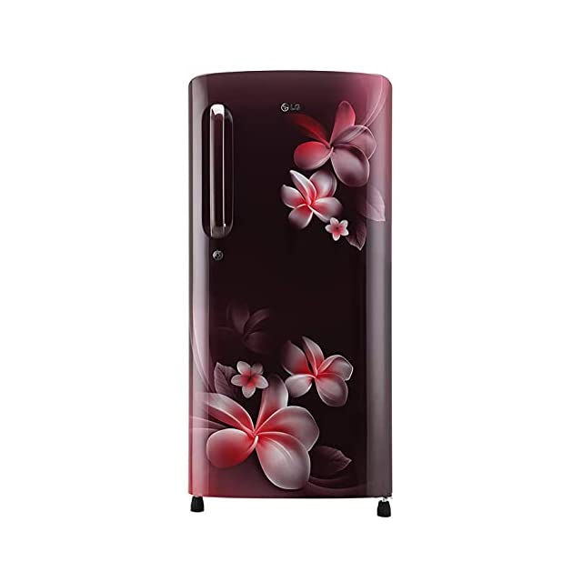 LG 190 L 4 Star Inverter Direct-Cool Single Door Refrigerator (GL-B201ASPY, Scarlet Plumeria, Moist 'N' Fresh)
