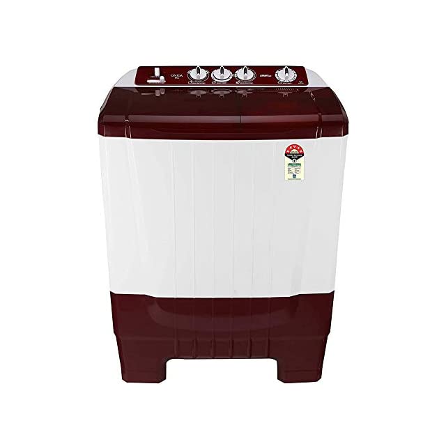 Onida 8.0 kg 5 Star Semi-Automatic Top Loading Washing Machine (S80SCTR, Lava Red)