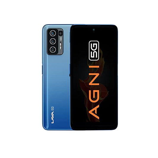 Lava Agni 5G |64 MP AI Quad Camera| (8GB RAM/128 GB ROM)| 5000 mAh Battery| Superfast 30W Fast Charging| 6.78 inch Big Screen (Fiery Blue)