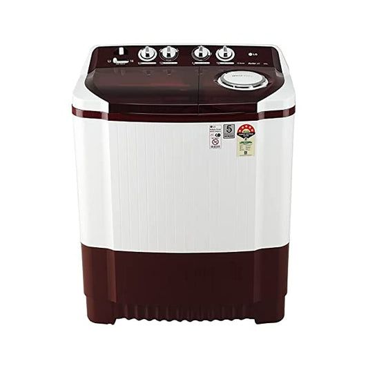 LG 8.5 kg 5 Star Semi-Automatic Top Loading Washing Machine (P8535SRMZ, Burgundy, Roller Jet Pulsator), large