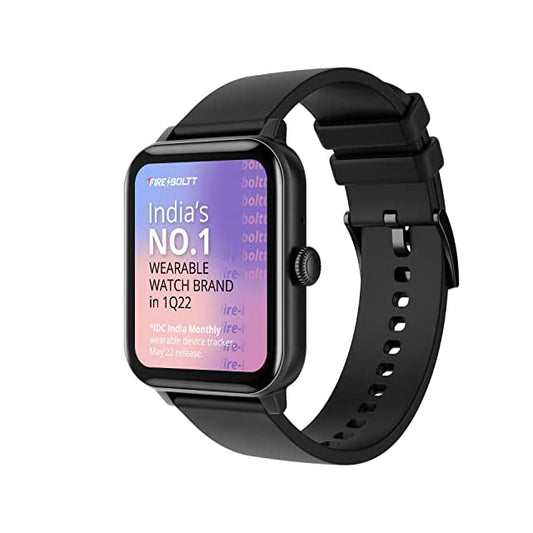 Fire-Boltt Ninja Calling 1.69" Full Touch Bluetooth Calling Smartwatch with 30 Sports Mode, SpO2, Heart Rate Monitoring & AI Voice Assistant, Black