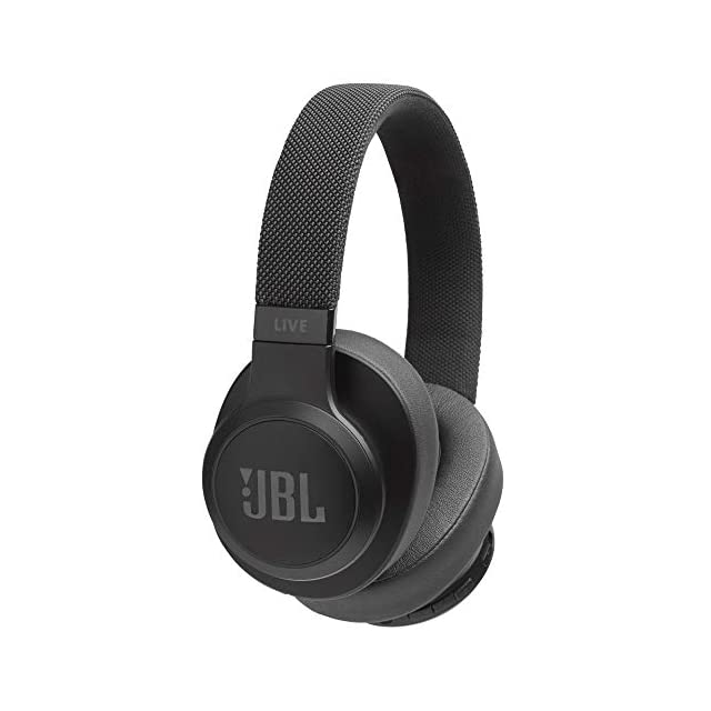 JBL Live 500BT, Wireless Over Ear Headphones with Mic, JBL Signature Sound, Vibrant Colors with Fabric Headband, Dual Pairing, AUX, Ambient Aware & Talk Thru, Built-in Alexa & Google Assistant (Black)