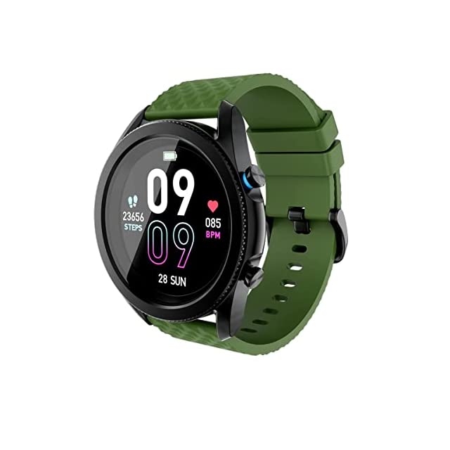 Intex FitRist Active Smart Watch Multiple Watch Faces Music Control Remote Shutter Camera Call Reject (Military Green)
