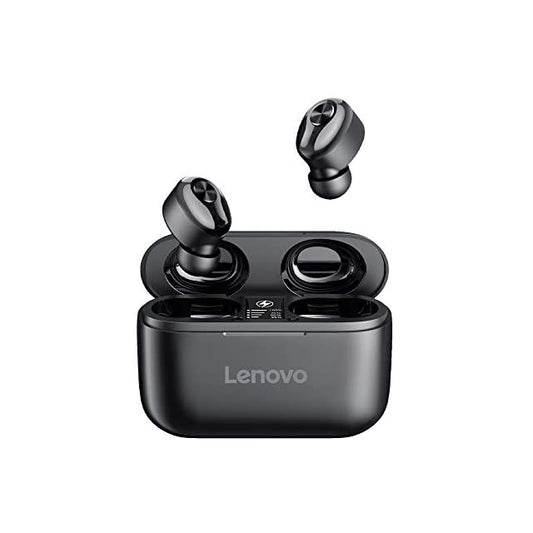Lenovo HT18 True Wireless in Ear Stereo Earbuds with Mic & POWERBANK (Black)