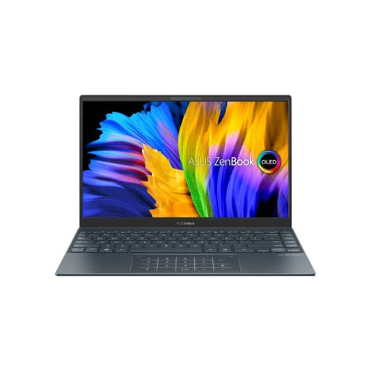 Asus ZenBook 13 Thin & Light Laptop UM325SA-KG512S |Ryzen 5-5600U | 16GB | 512GBSSD | 13.3” OLED | Windows 10 Home | McAfee | Ms-Office H&S 2019 | Pine Grey | 1.14 kg