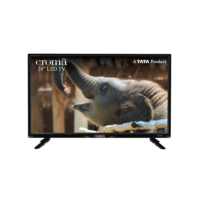 Croma 60 cm (24 Inches) HD Ready LED TV CRELE3101SBT24 (Black) (2021 Model)