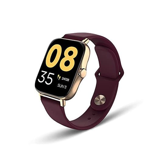Pebble Cosmos, Bluetooth Calling smartwatch 1.7' HD Screen with SPO2, Built in Thermometer, Multi Sports Modes and 24 Hour Health Tracking (Burgundy)