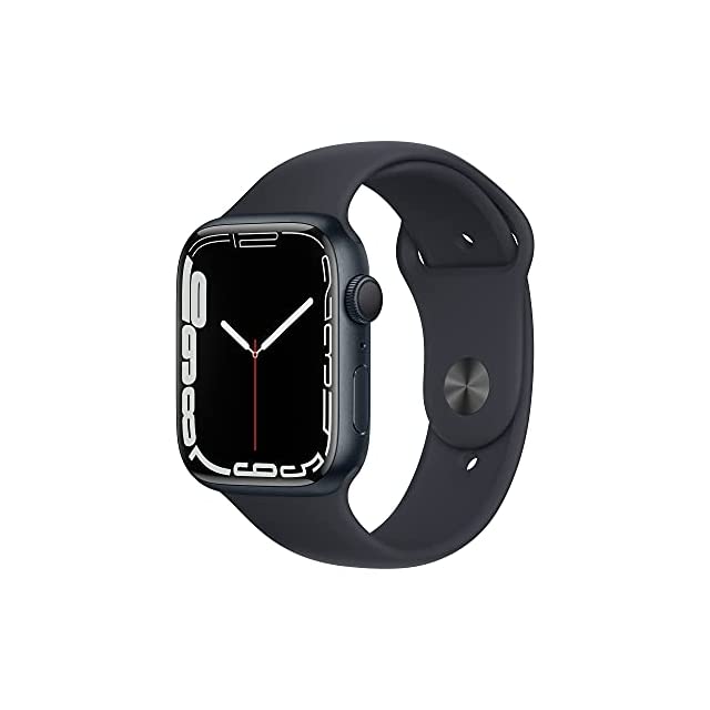Apple Watch Series 7 (GPS, 45mm) - Midnight Aluminium Case with Midnight Sport Band - Regular
