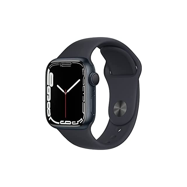 Apple Watch Series 7 (GPS, 41mm) - Midnight Aluminium Case with Midnight Sport Band - Regular