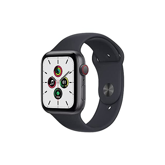 Apple Watch SE (GPS + Cellular, 44mm) - Space Grey Aluminium Case with Midnight Sport Band - Regular